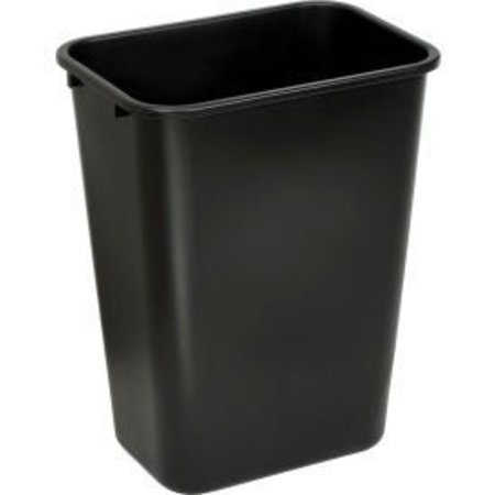 GLOBAL EQUIPMENT 41-1/4 Qt. Plastic Wastebasket - Black 4114BK